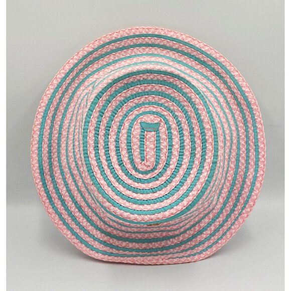Eric Javits Women's Pink Teal Striped UPF 50+ Packable Squishee Bucket Hat 2701 - Picture 13 of 16